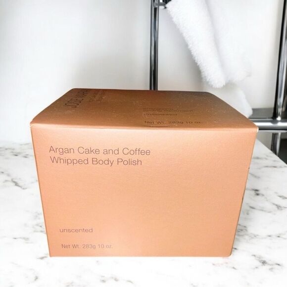 New and Sealed Argan Cake and Coffee Whipped Body Polish - Unscented 10 oz. - Picture 2 of 7